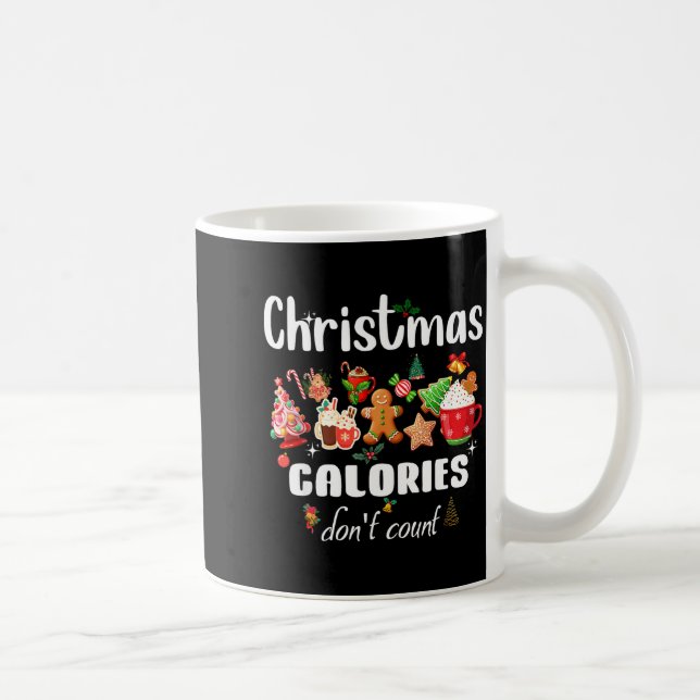 Caneca De Café Sarcastic Quote Holiday Christmas Calories Don't C (Direita)