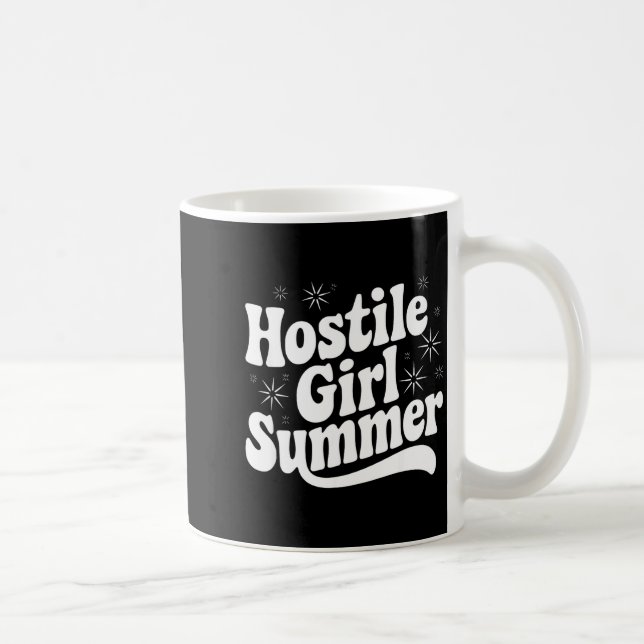 Caneca De Café Sarcastic Quote Retro Saying Hostile Girl Summer B (Direita)