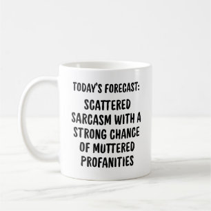Caneca de Café Sarcástica: Uma Previsão Diária Hum