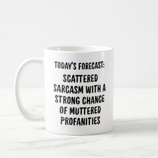Caneca de Café Sarcástica: Uma Previsão Diária Hum