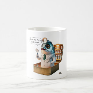Caneca De Café Sardinha Salgada Médico Peixe-iciano Piada do Ocea