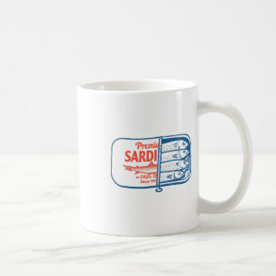 Caneca De Café Sardinhas Antigas Peixe Sardinha Gráfico Para Home