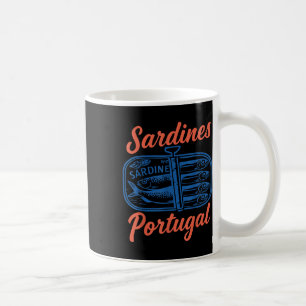 Caneca De Café Sardinhas Com Pó De Peixe Retrográfico Para Homens
