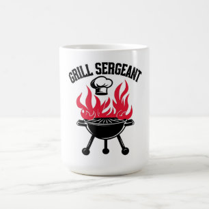 Caneca De Café Sargento da Grelha Pai BBQ Festa Divertida