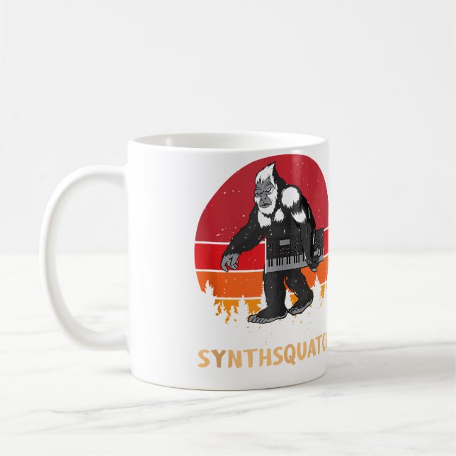 Caneca De Café Sasquatch Synthesizer Dj Mixer Synth Synthsquatch (Esquerda)