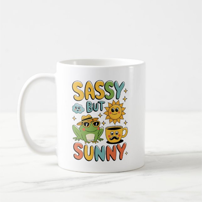 Caneca De Café Sassalto, Mas Sunny - Sapo Engraçado Verão (Esquerda)
