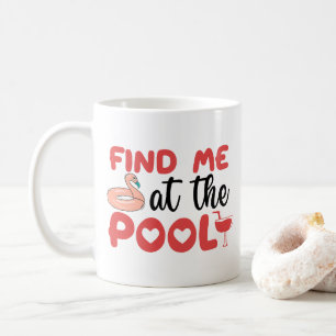 Caneca De Café Sassy Beach Poolside Vibes: Me encontre na Piscina