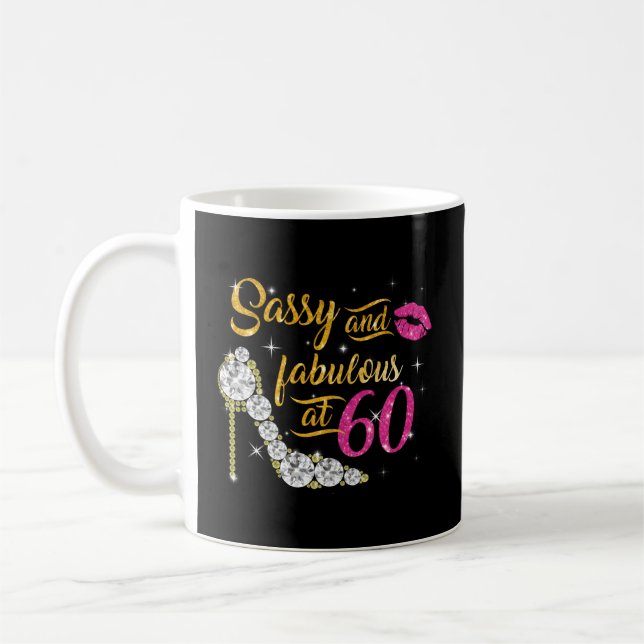 Caneca De Café Sassy E Fabuloso Aos 60 60º Calçados (Esquerda)