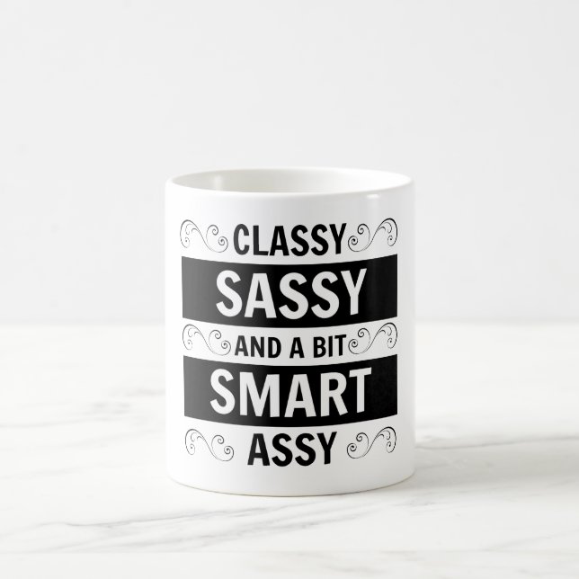 Caneca De Café Sassy elegante e um bocado (Centro)