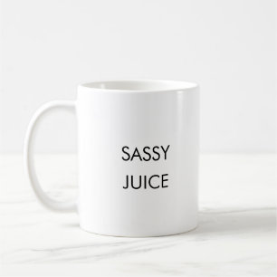 Caneca De Café Sassy Juice Engraçado Citação Minimalista de Café
