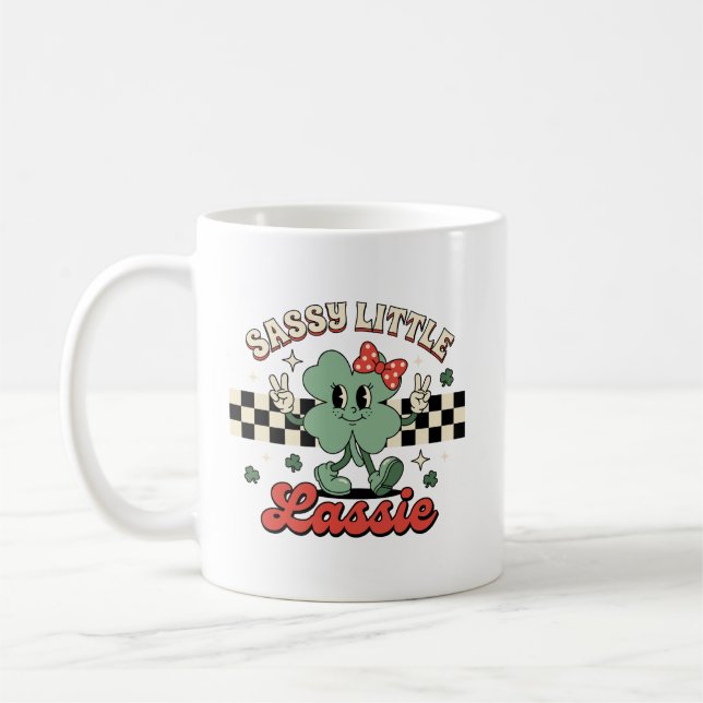 Caneca De Café Sassy Little Lassie St Patricks Day Saint Pattys (Esquerda)