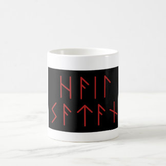 Caneca De Café Satã de granizo do Velho Vermelho Escuro Futhark