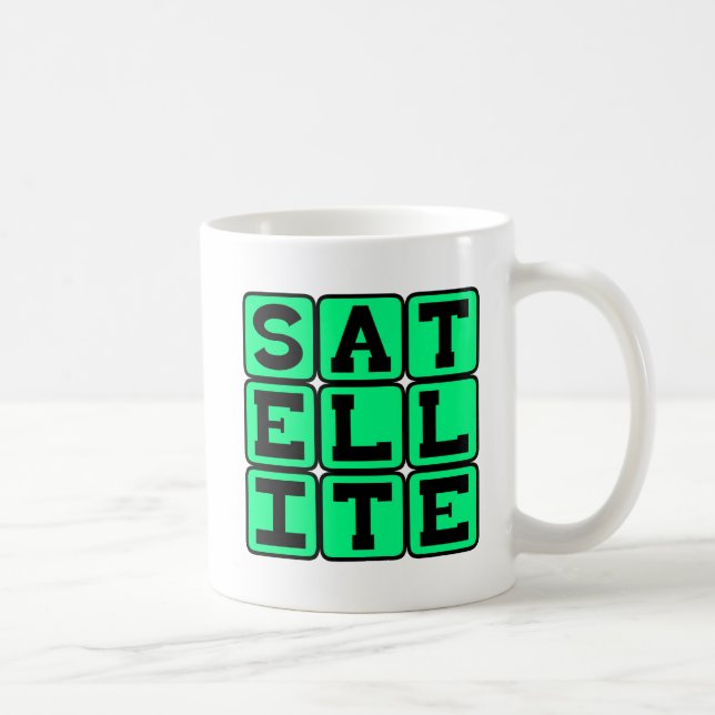 Caneca De Café Satélite, Objeto Orbital (Direita)
