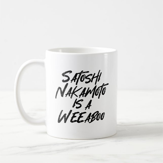 CANECA DE CAFÉ SATOSHI NAKAMOTO É UMA SEMANA (Esquerda)