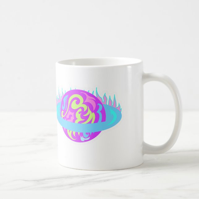 Caneca De Café Saturno flamejante! (Direita)