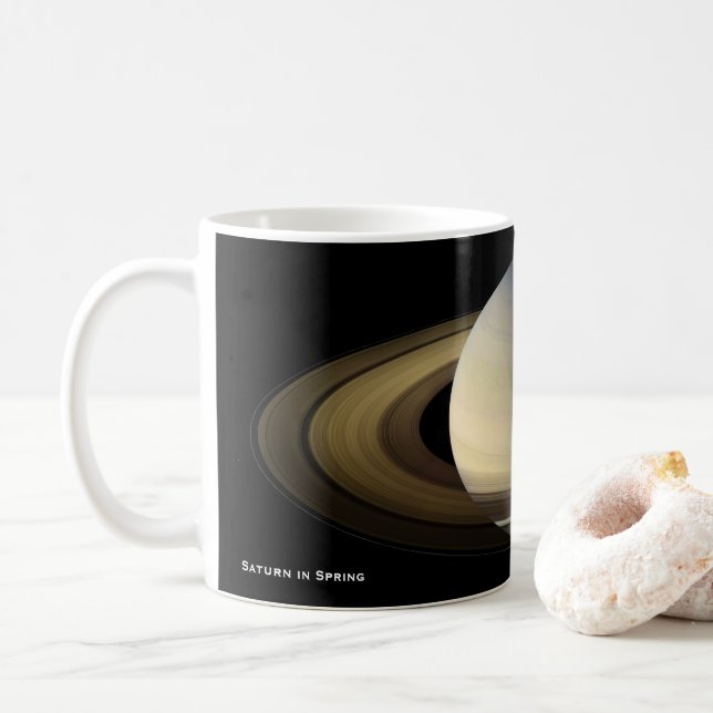 Caneca De Café Saturno na Primavera Equinox, Cassini-Huygens (Com Donut)