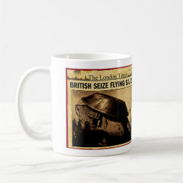 Caneca De Café Saucer Voador de Agitação Britânica