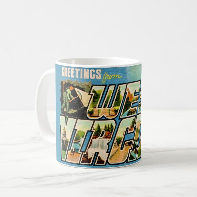 Caneca De Café Saudação da Virgínia Ocidental (Frente Esquerda)