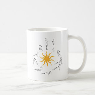 Caneca De Café saudação do sol da ioga