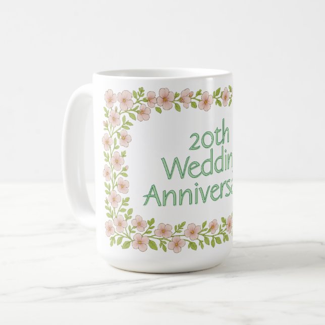 Caneca De Café Saudação personalizada de aniversário (Frente Esquerda)