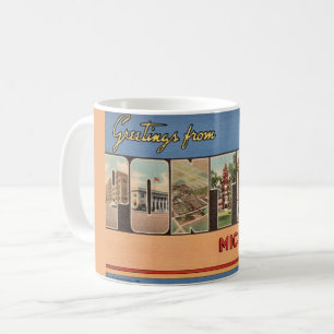 Caneca De Café Saudação Retro Pontiac Michigan