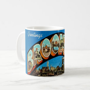Caneca De Café Saudação Vintage Brooklyn NY