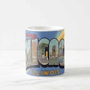 Caneca De Café Saudação Vintage de Chicago