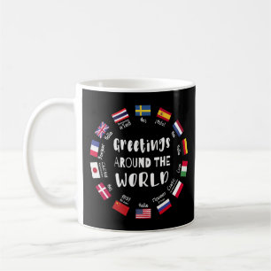 Caneca De Café Saudações ao redor do mundo - Olá em todos os idio
