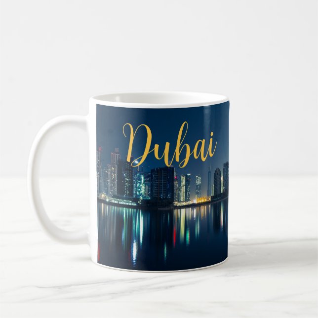 Caneca De Café Saudações da Cidade de Dubai Coffee Mug (Esquerda)
