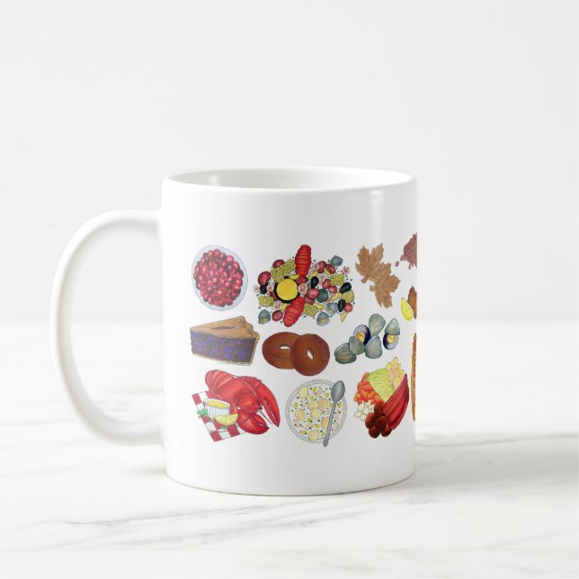 Caneca De Café Saudações da cozinha Comida da Nova Inglaterra cos (Esquerda)