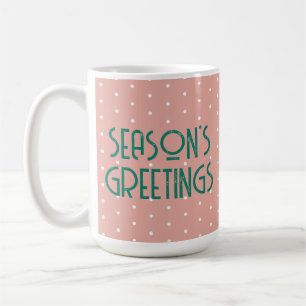 Caneca De Café Saudações de Fim de Ano com Bolinhas 