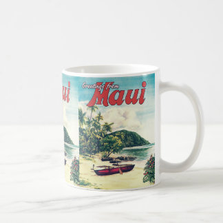 Caneca De Café Saudações De Maui, Havaí   