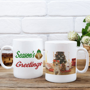 Caneca De Café Saudações de Natal Sinais de Natal foto script