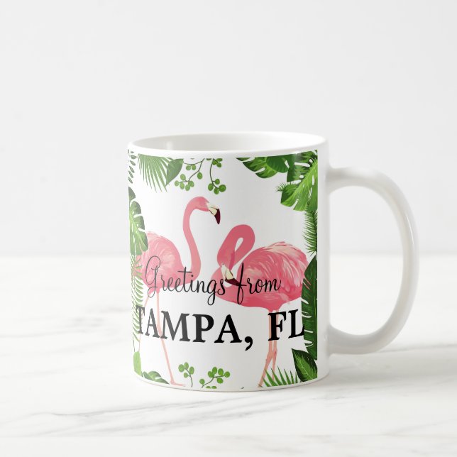 Caneca De Café Saudações de Tampa, Flórida (Direita)