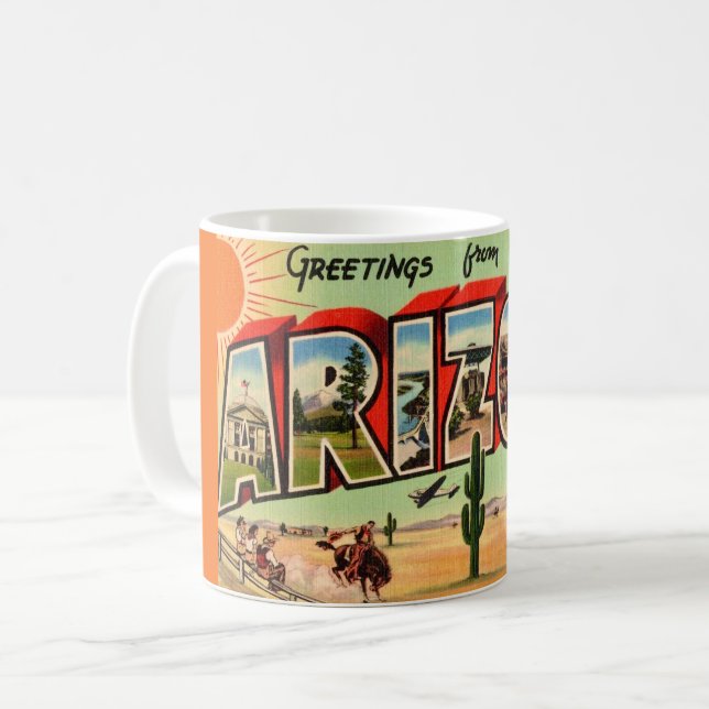 Caneca De Café Saudações do Arizona Mug (Frente Esquerda)