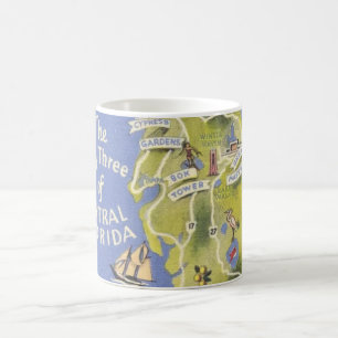 Caneca De Café Saudações do Cartão Central da Flórida