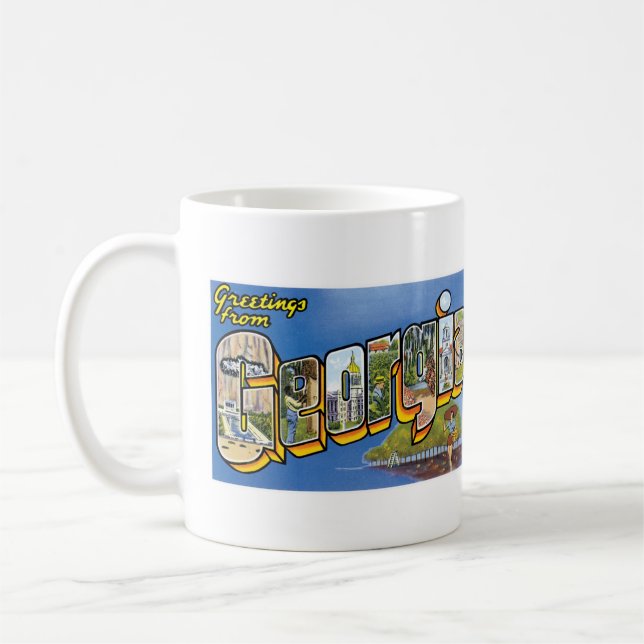 Caneca De Café Saudações do Estado de Pêssego (Esquerda)