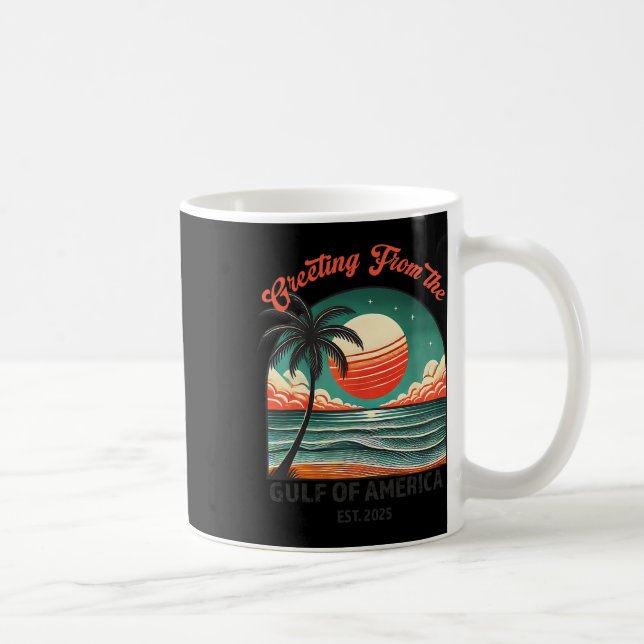 Caneca De Café Saudações Do Golfo Da América Dos Eua (Direita)