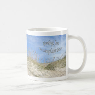 Caneca De Café Saudações dos Itens de Aveia Marinha Ensolarada OB