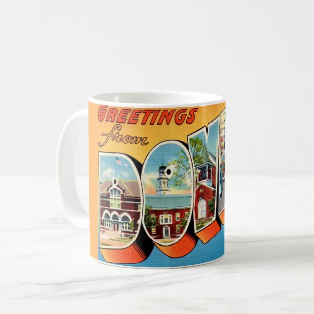 Caneca De Café Saudações Dover Delaware (Frente Esquerda)