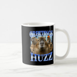 Caneca De Café Saudações huzz capivara para homens da geração z g