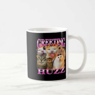 Caneca De Café Saudações Huzz Funny Cat Meme Bootleg Gráfico Home
