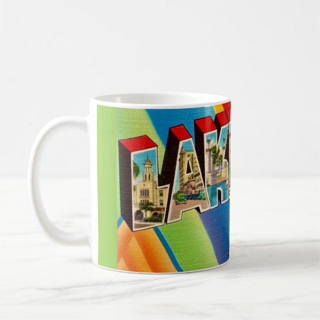 Caneca De Café Saudações Lakeland Flórida (Esquerda)