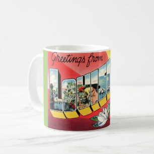 Caneca De Café Saudações Vintage Louisiana