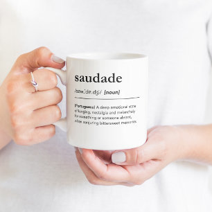 Caneca De Café Saudade definição Linguagem de Nostalgia Portugues