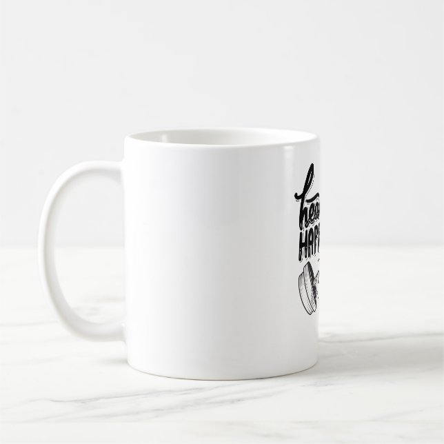 Caneca De Café saudável é motivação de ginásio de felicidade desi (Esquerda)