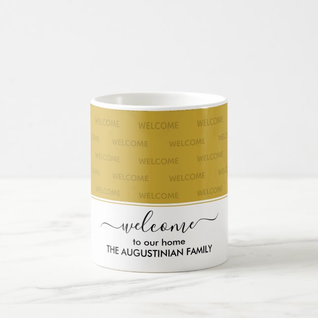 Caneca De Café SAÚDE Dourada Elegante AO NOSSO CONVIDADO DOMÉSTIC (Centro)