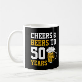 Caneca De Café Saúde e cerveja aos 50 anos 50 anos 50 anos
