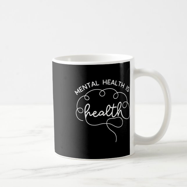 Caneca De Café Saúde é Saúde Cérebro Cérebro Cérebro Awarenes Men (Direita)