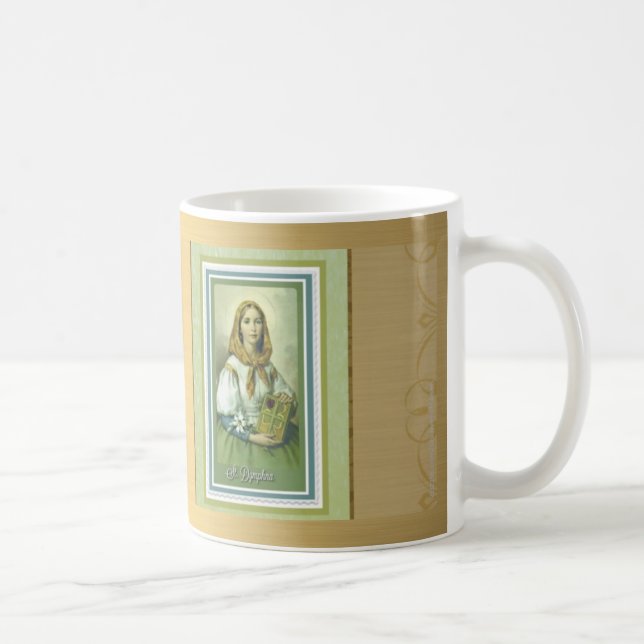 Caneca De Café Saúde mental da oração católica do St. Dymphna (Direita)